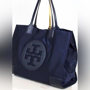 Tory Burch Blue Structured Tote Bag